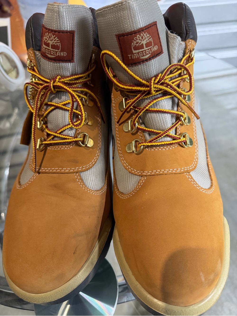 Timberland Men's Tan Nubuck Leather Lace-Up Boots